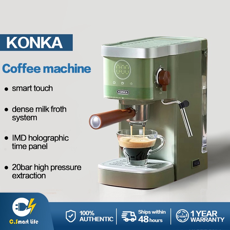 KONKA Capsule Coffee Maker Touch Screen Home Retro Automatic Italian Commercial Steam Milk