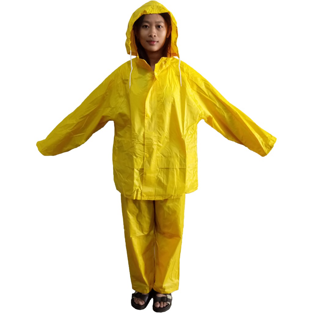 MEISONS BEST QUALITY RAIN COAT PANTS AND JACKET RAINCOAT YELLOW ( M, L