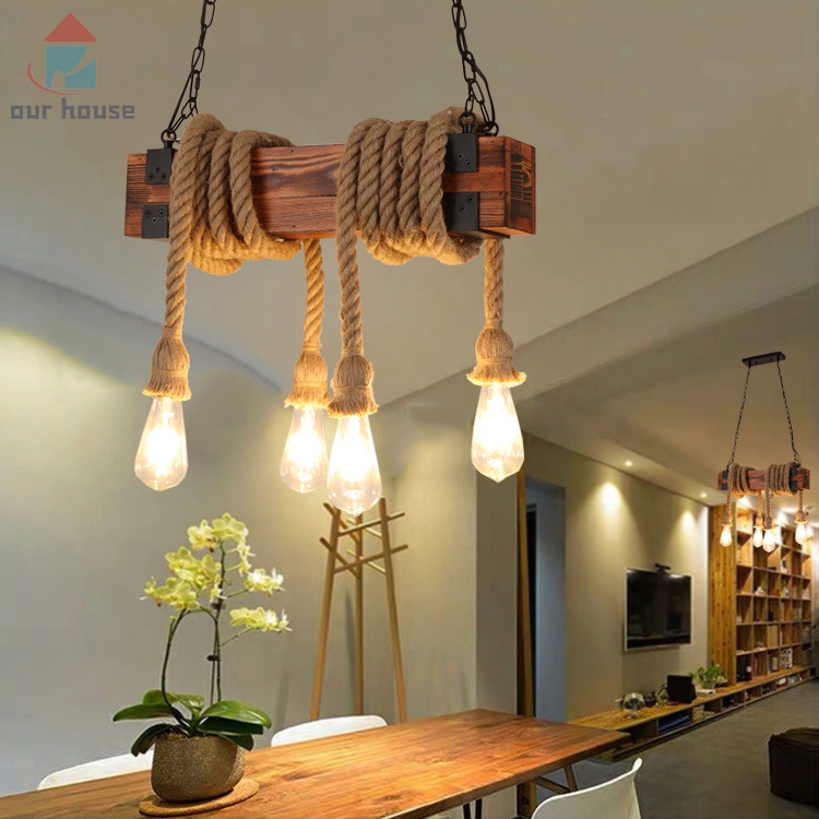 E27 100cm Rope Light Ceiling/Chandelier/Pendant Lights/Rope Lamp Holder