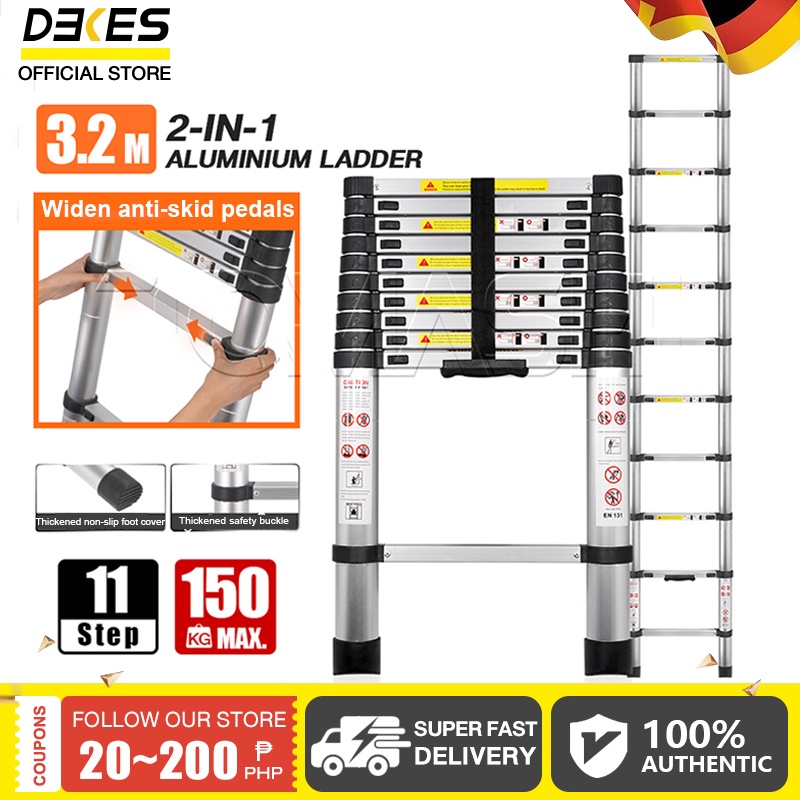 3.2M Telescopic foldable Ladder folding aluminum ladder,multifunction