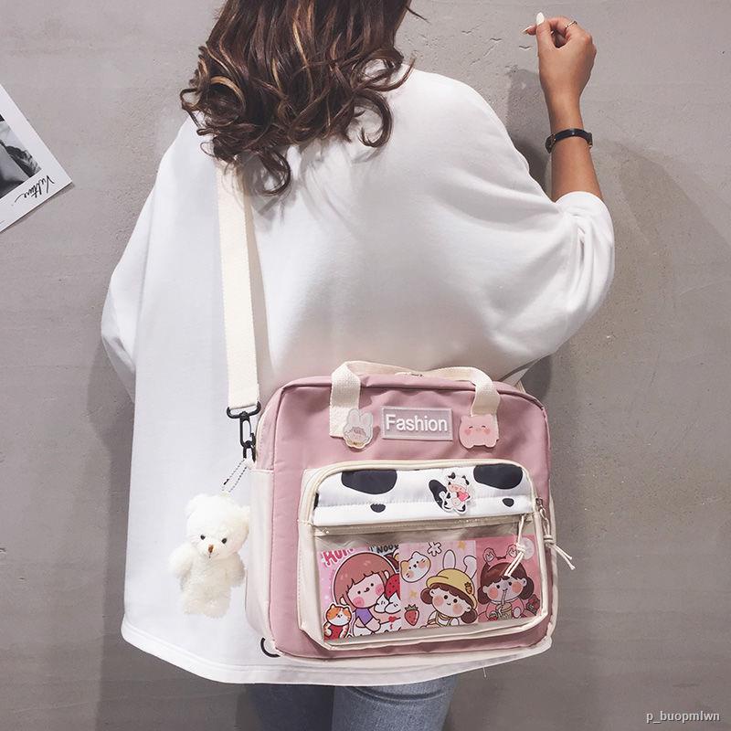 Inclined shoulder bag Japanese ins wild college cute girl messenger bag