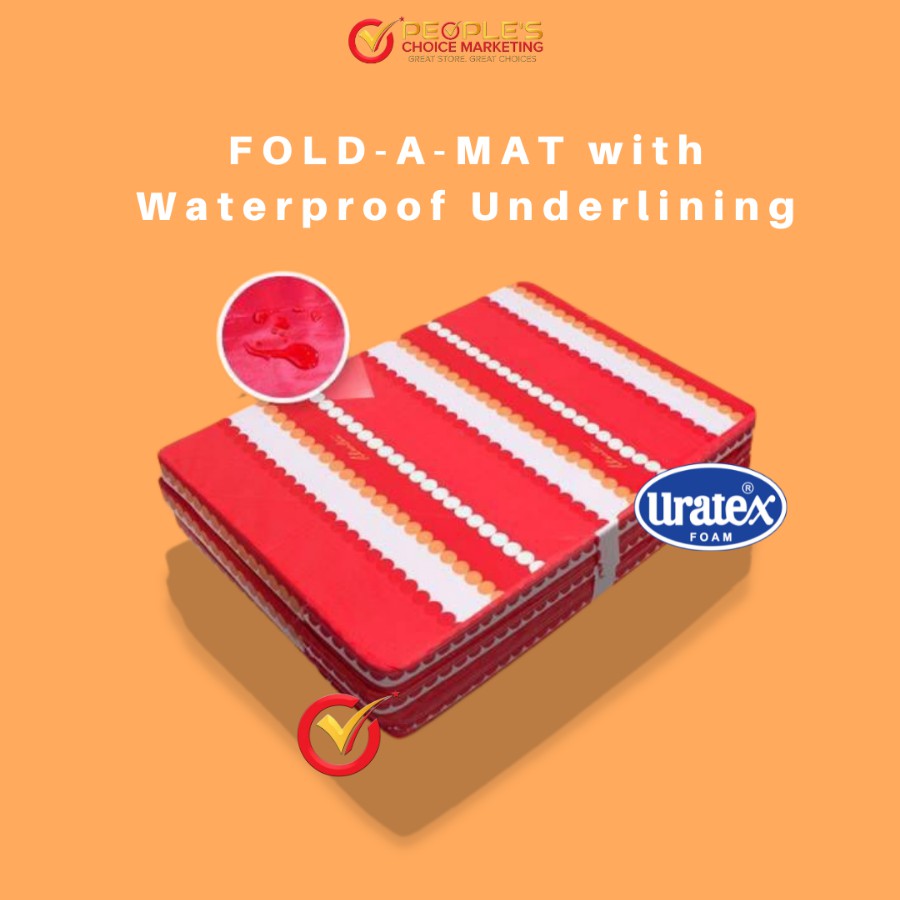 Uratex Foam Tri FoldAMattress ( Single 2” x 30” x 75” ) Shopee
