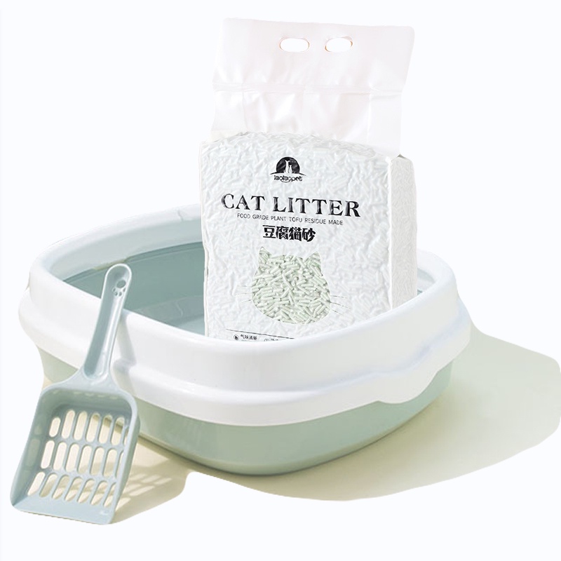 Cat Litter Box and litters & Deodorant Beads 2 in 1 Set Discount