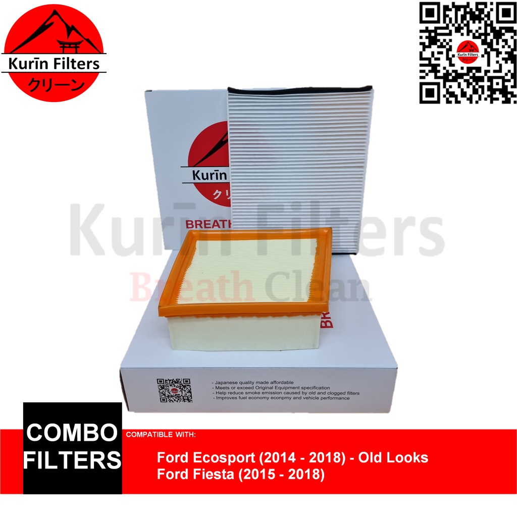 KURIN Combo Filters (Engine and AC) for Ford Ecosport (2014 2018