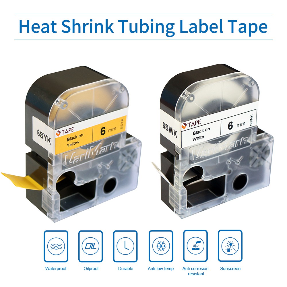 RRR VariMark Printable Heat Shrink Tubing Label Tape Replacement Lable