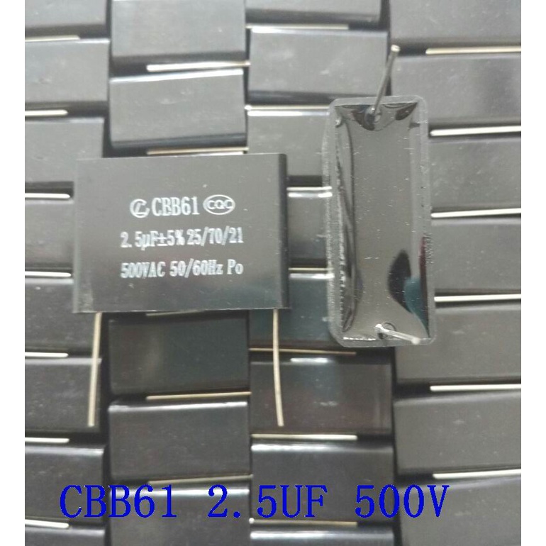 Air Conditioner Inner Fan Capacitor 2.5 UF Pin CBB61 2.5 UF 500v