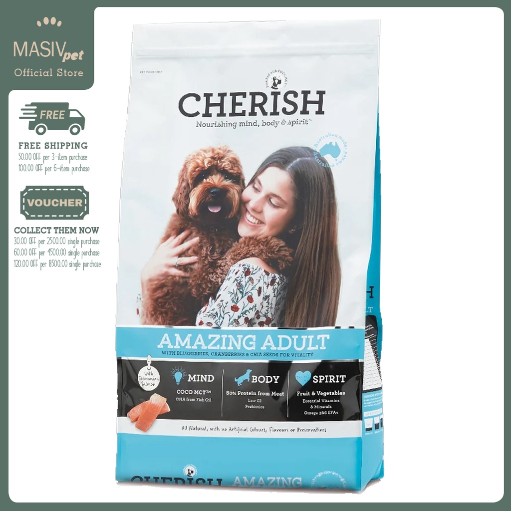 Cherish Amazing Adult Dog Dry Food 8kg Canine Kibbles Pellets Made