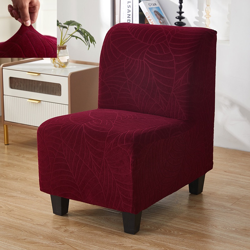 Thickened armrestless sofa cover single seat cover armless telescopic furniture cover small