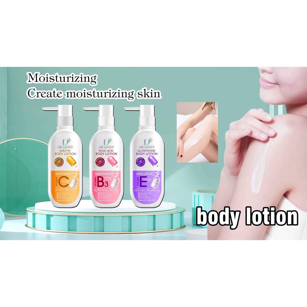 DR.DAVEY ARBUTIN, KOJIC, GLUTATHIONE BODY LOTION 500ml Shopee Philippines