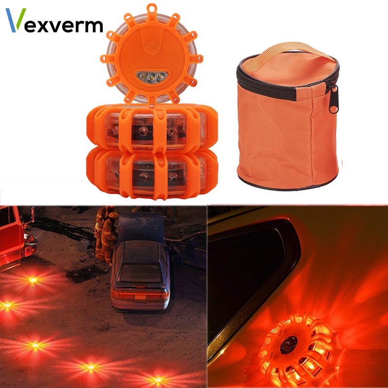 Car Emergency Roadside Safety Flares Light Road LED Strobe