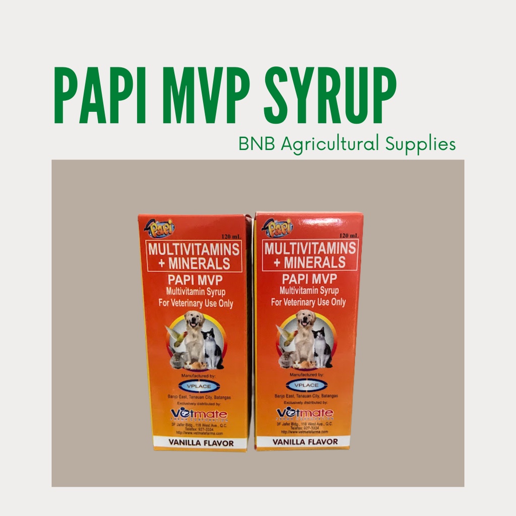 PAPI MVP Multivitamins Syrup Multivitamins + Minerals 120ml Shopee