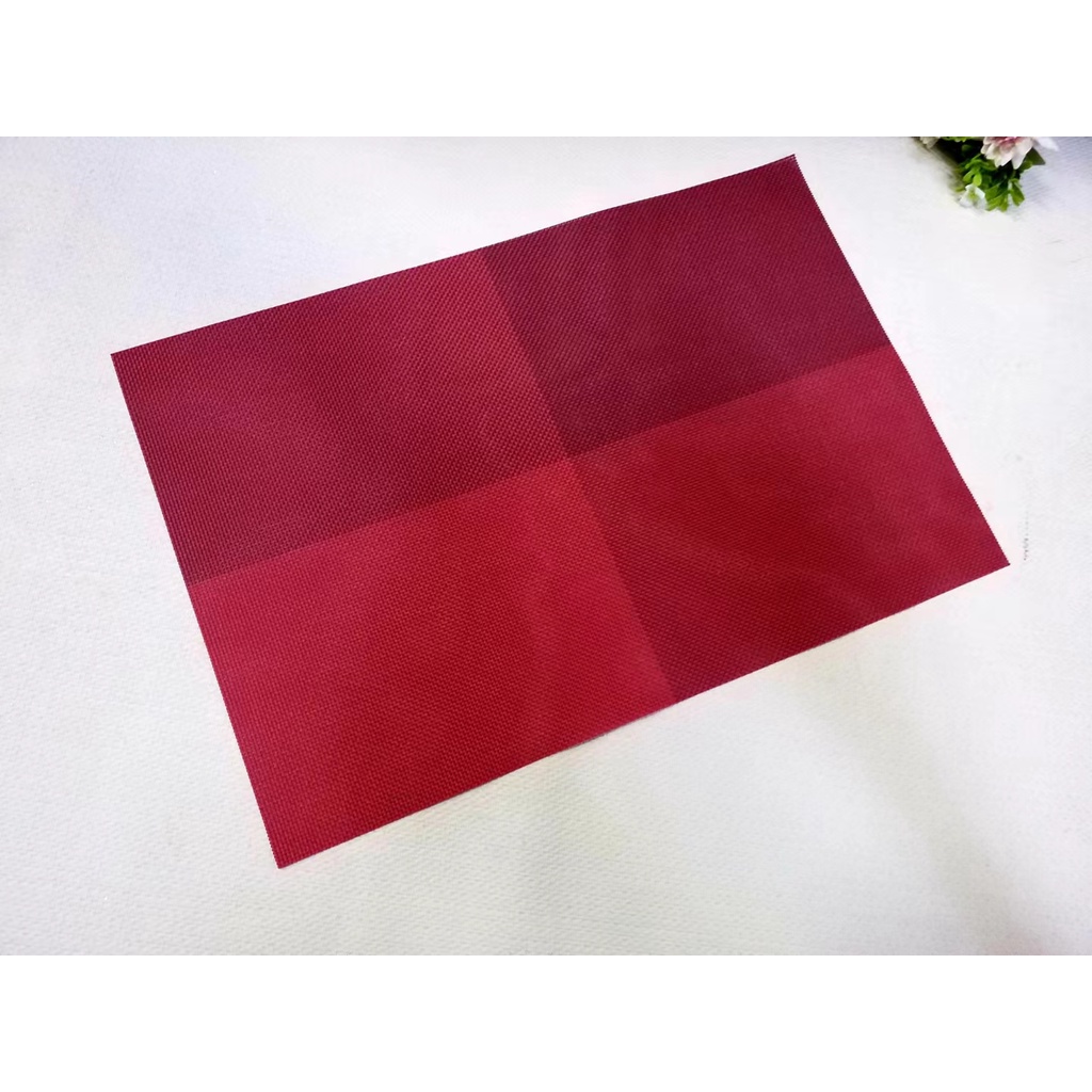Pvc Colored Rectangle Placemat for Dining uses S (30*45cm) HO013