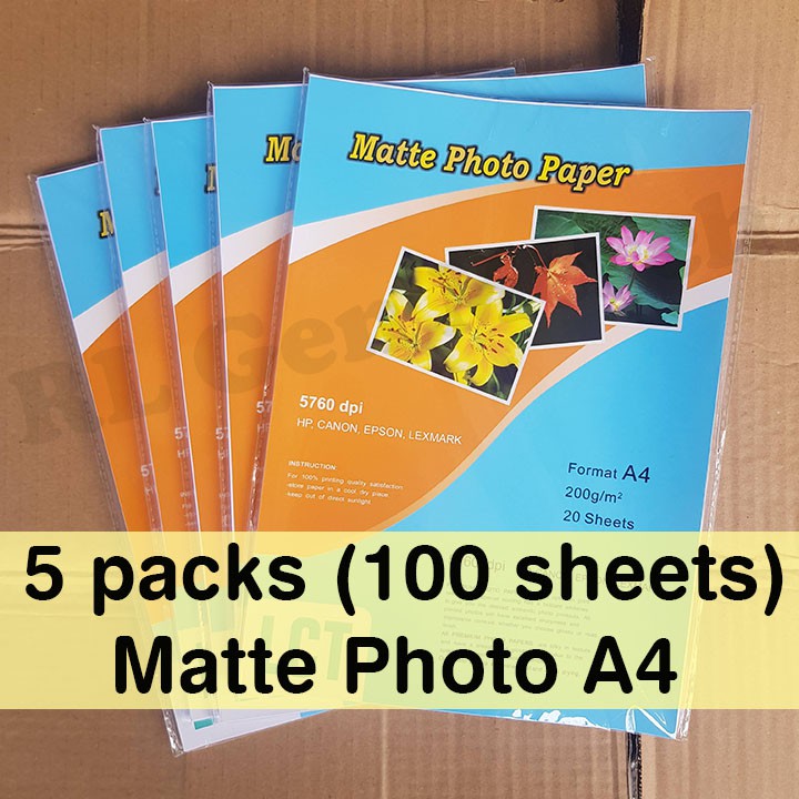Photo Paper A4 Matte Glossy 200gsm 20 Sheets Shopee Philippines