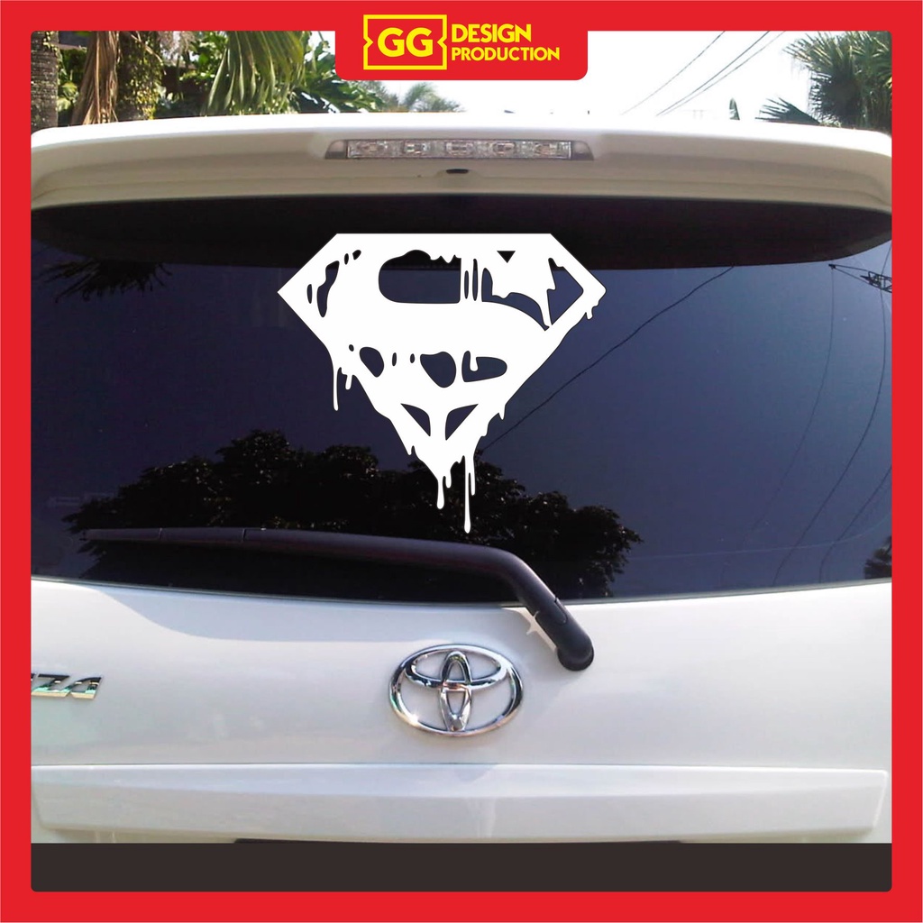 Superman cutting Sticker For Rear Car Glass Cool Car Glass Sticker