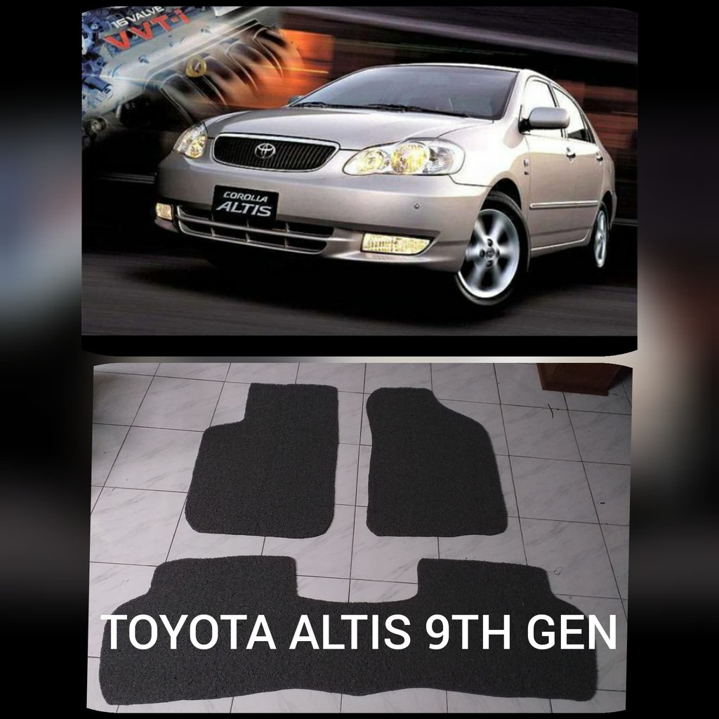 Toyota Corolla Altis 20022007 nomad rubber carmat w/ piping Altis 9th gen nomad custom car mat