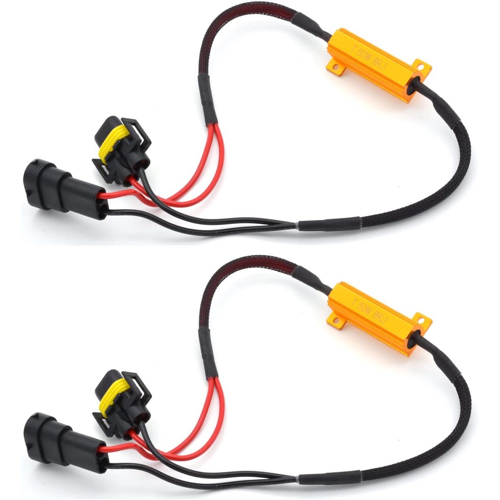 KATUR 2pcs 50W 8ohm H8 H11 Load Resistor Connector Auto Car LED Turn