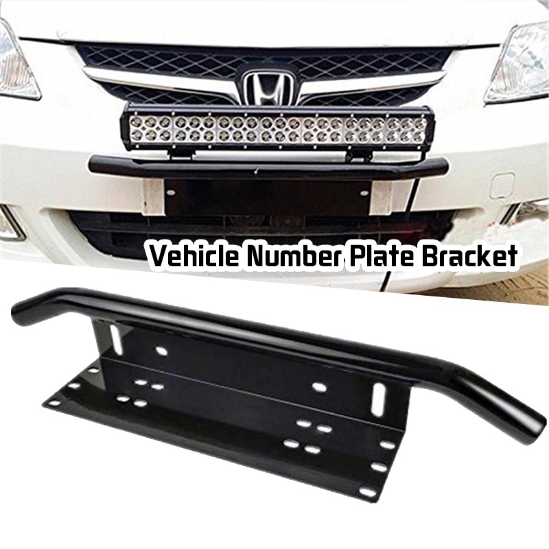 Car Number Plate Bracket Offroad Licence Plate Holder Light Bar Mount