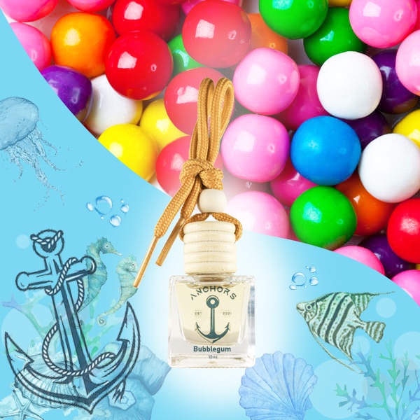 Anchors Bubblegum Scent Car Air Freshener Hanging Diffuser ( 10ml