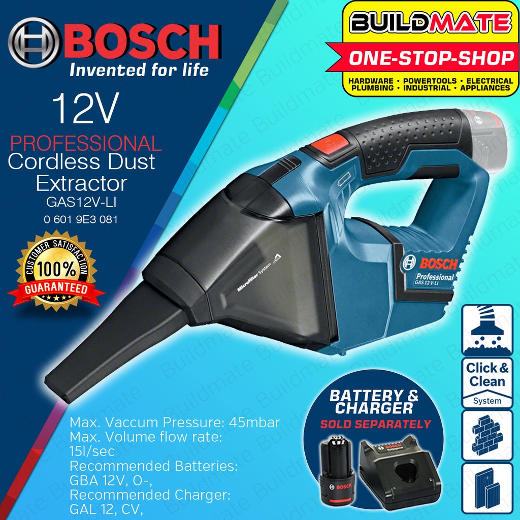 BOSCH Handheld Cordless Lithium Ion LiIon Battery Vacuum Cleaner GAS