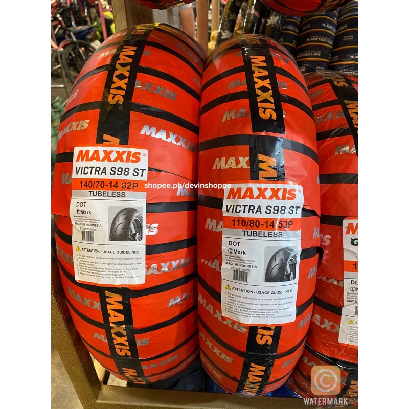 Maxxis Victra S98 ST Motorcycle Tires for Aerox 110/8014 & 140/7014