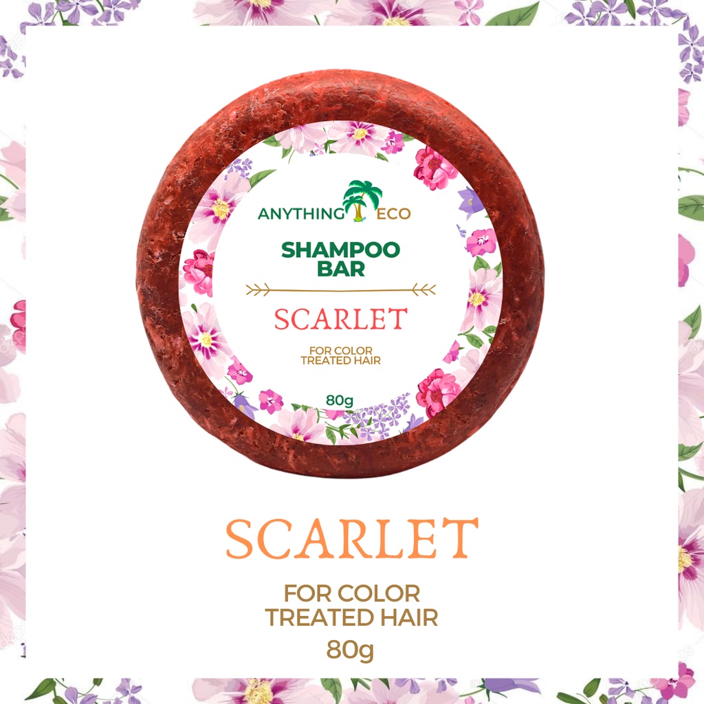 SCARLET FOR COLORED AND DYED HAIR (All Natural Organic Shampoo Bar