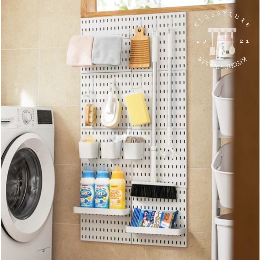 KITkitchen Peg Board Cleaning Tools Rack Hardware Accessories Vacuum