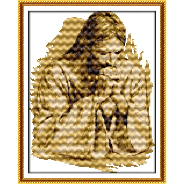 Joy Sunday Cross Stitch Set Kits The Praying Jesus 27×32cm or 34×41cm