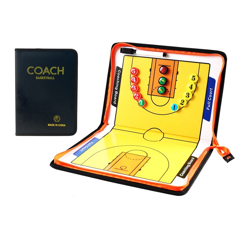 Portable Basketball Ball Tactical Board Foldable Leather