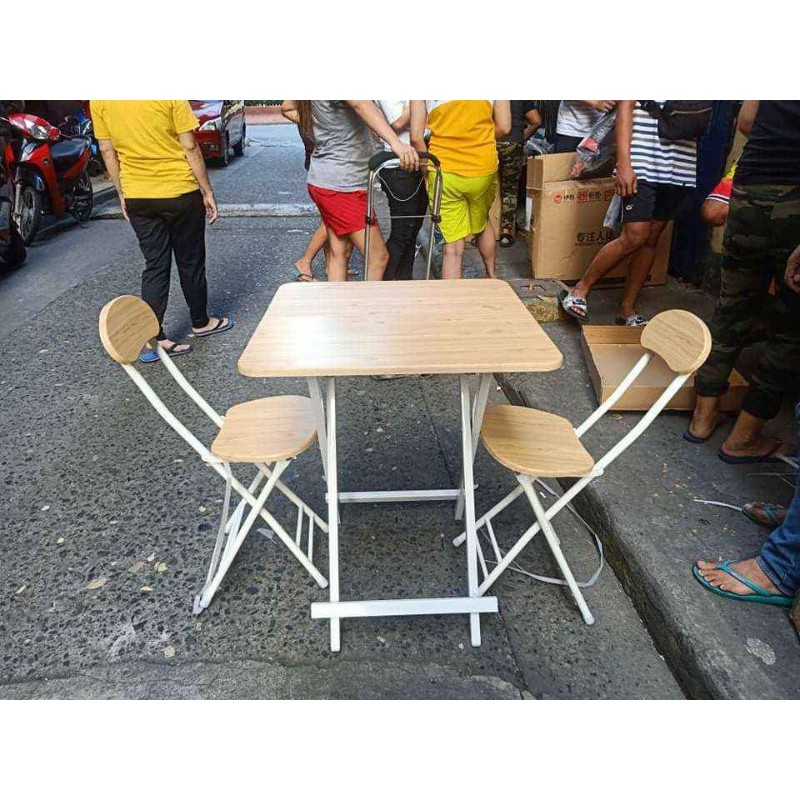 FOLDING TABLE with 2 chair. Shopee Philippines