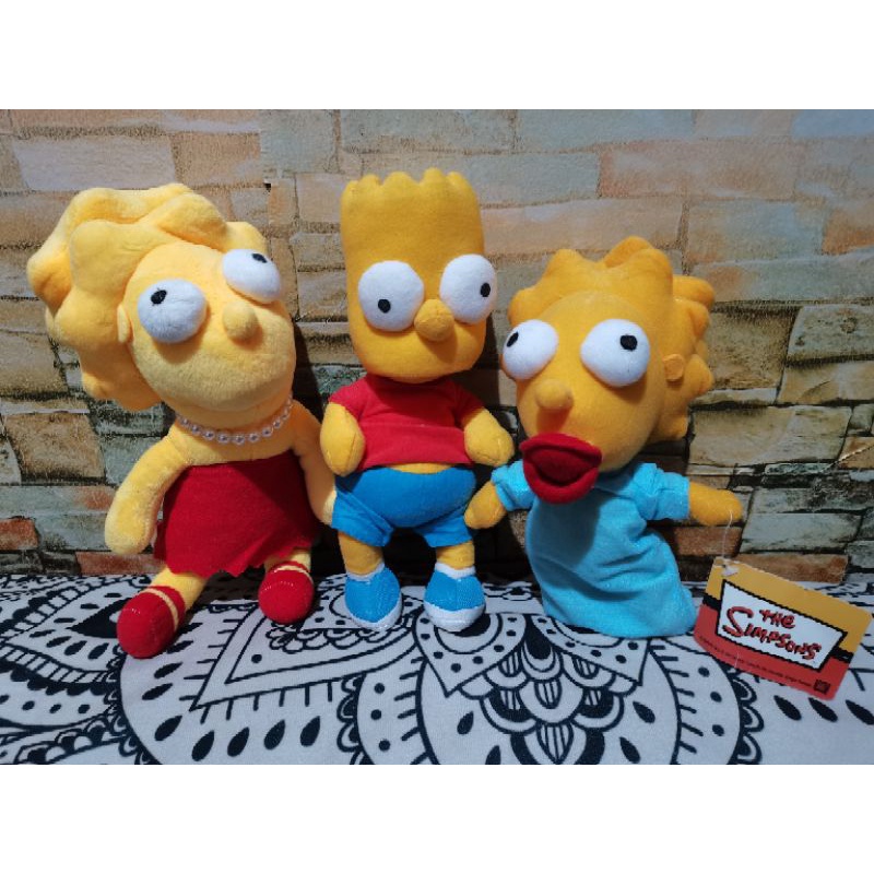 Original Bart Lisa & Maggie Simpsons Plush Toys Shopee Philippines