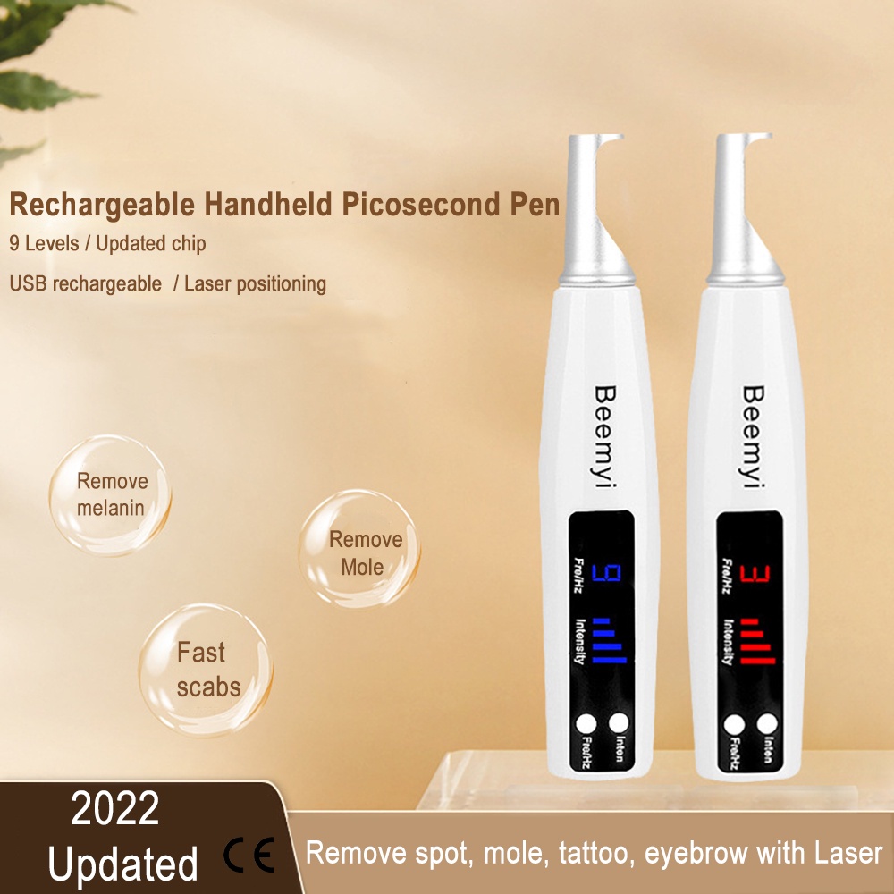 9 Levels Picosecond Laser Pen Red Blue Light Therapy Tattoo Scar Mole
