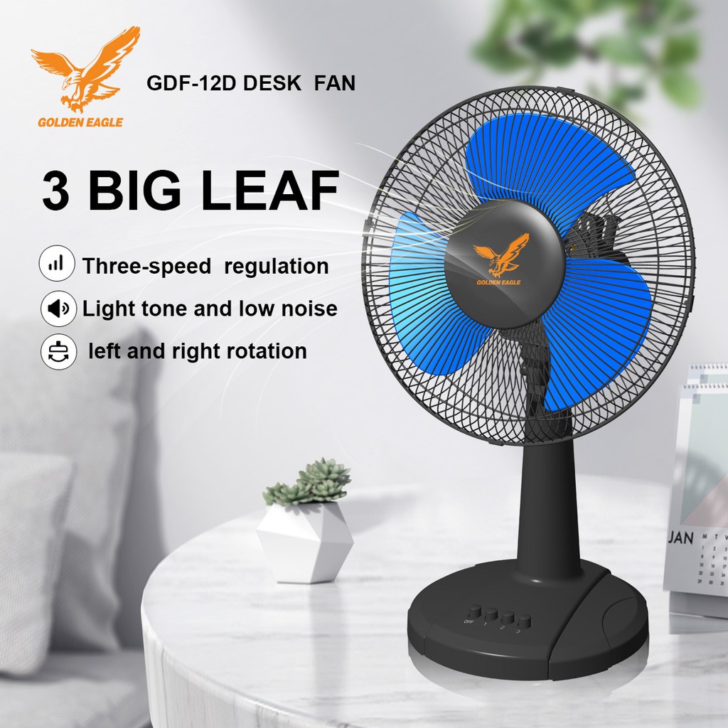 standard electric fan ♕DREAM 12inch GOLDEN EAGLE Electric Desk Fan 3