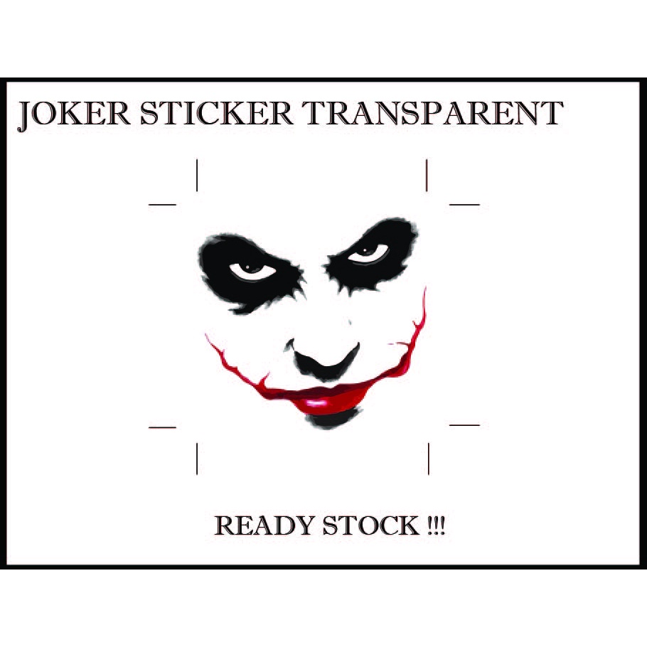 Sticker Joker Face Transparent cutting sticker car motor Shopee