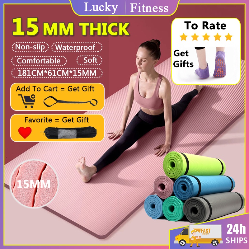 20MM NBR Yoga Mat Non Slip Thick & Soft Comfortable for Exercise