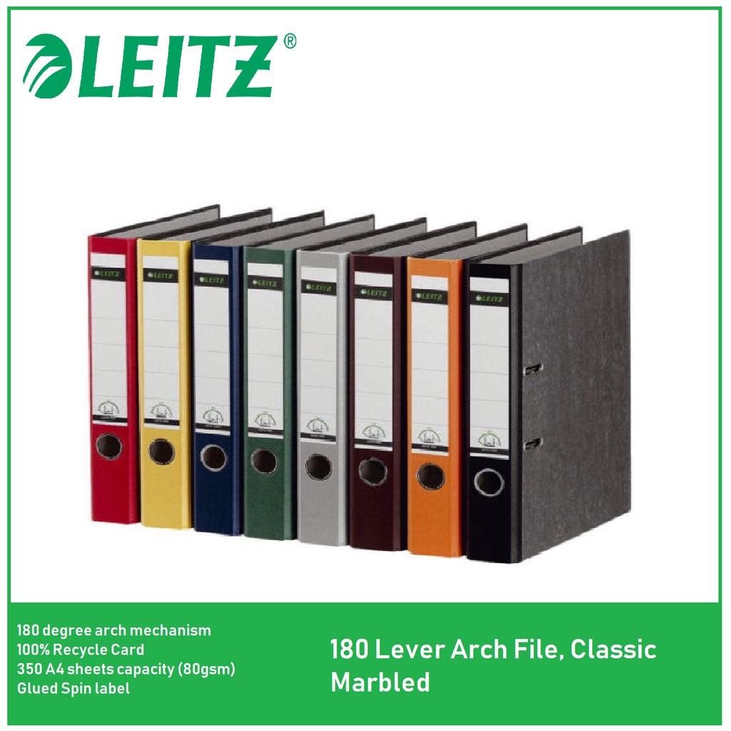 Leitz 1050 Board Lever Arch Files 50mm Spine A4 Made in Europe