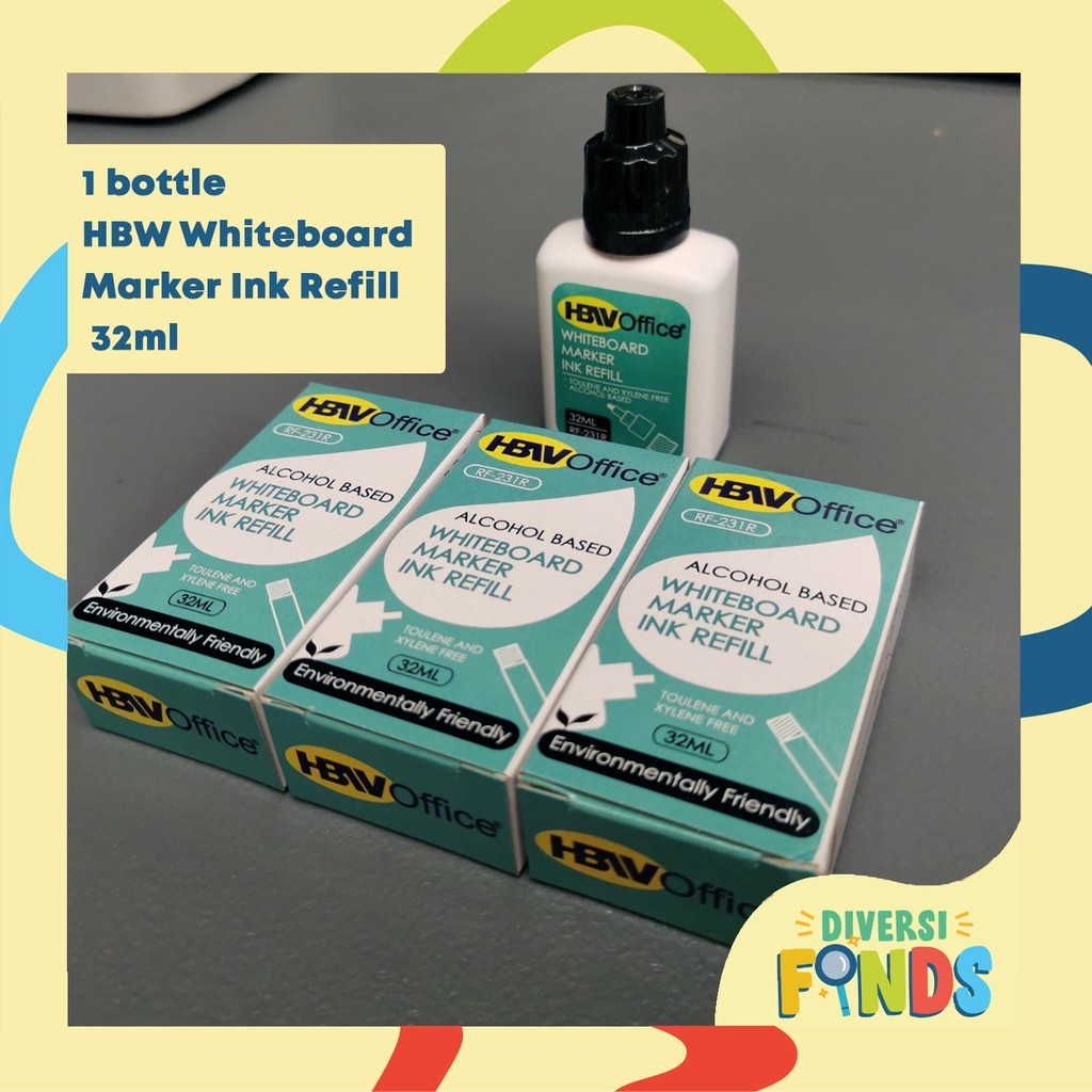 1 Bottle HBW Office Whiteboard Marker Ink Refill 32ml Shopee Philippines
