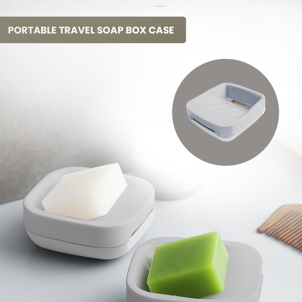 Bathroom Shower Bar Soap Holder Box Shelf Container Case Organizer Easy