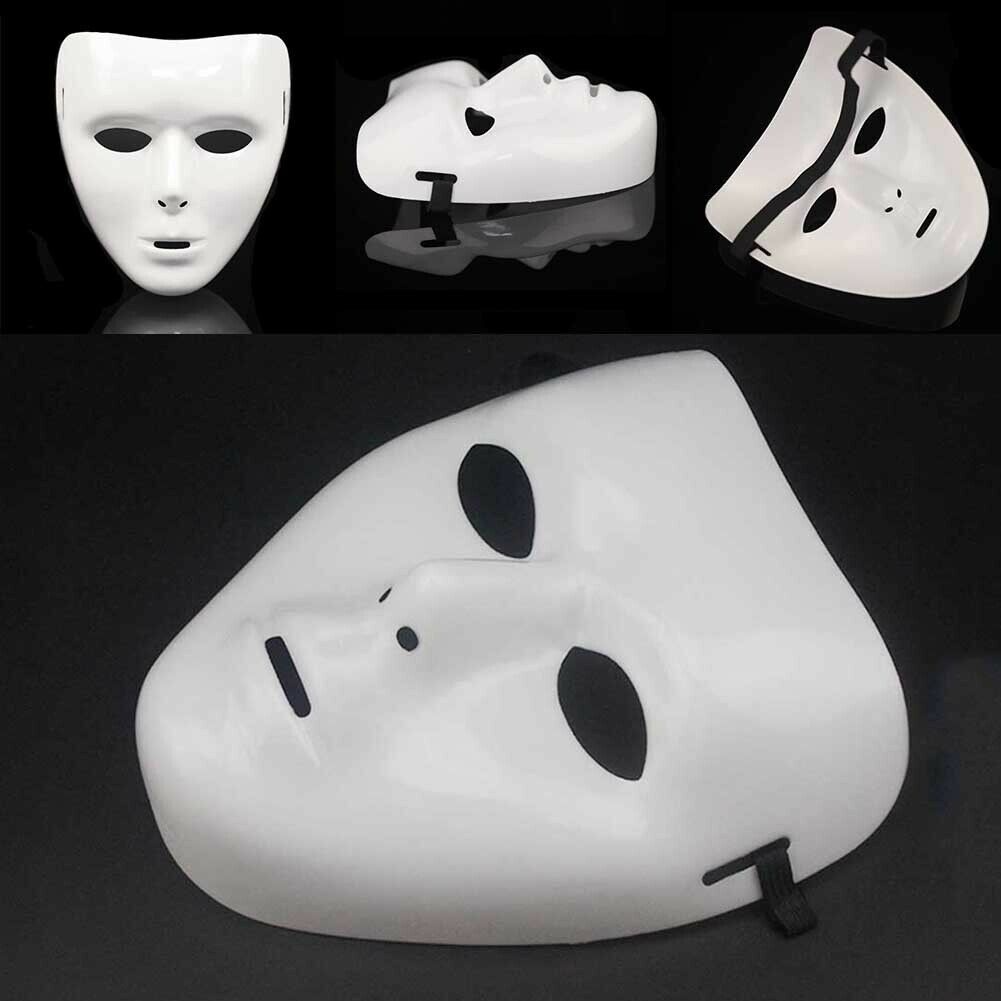 White Face Mask Blank Plain Diy Mysterious Scary Masks For Halloween