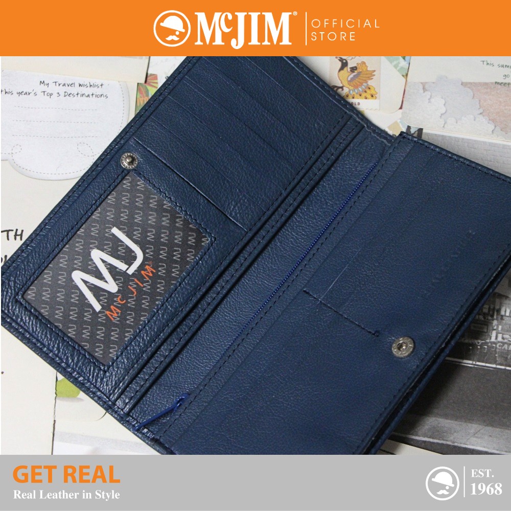 MJ by Mcjim Leather Long Wallet With Snap Button Shopee Philippines