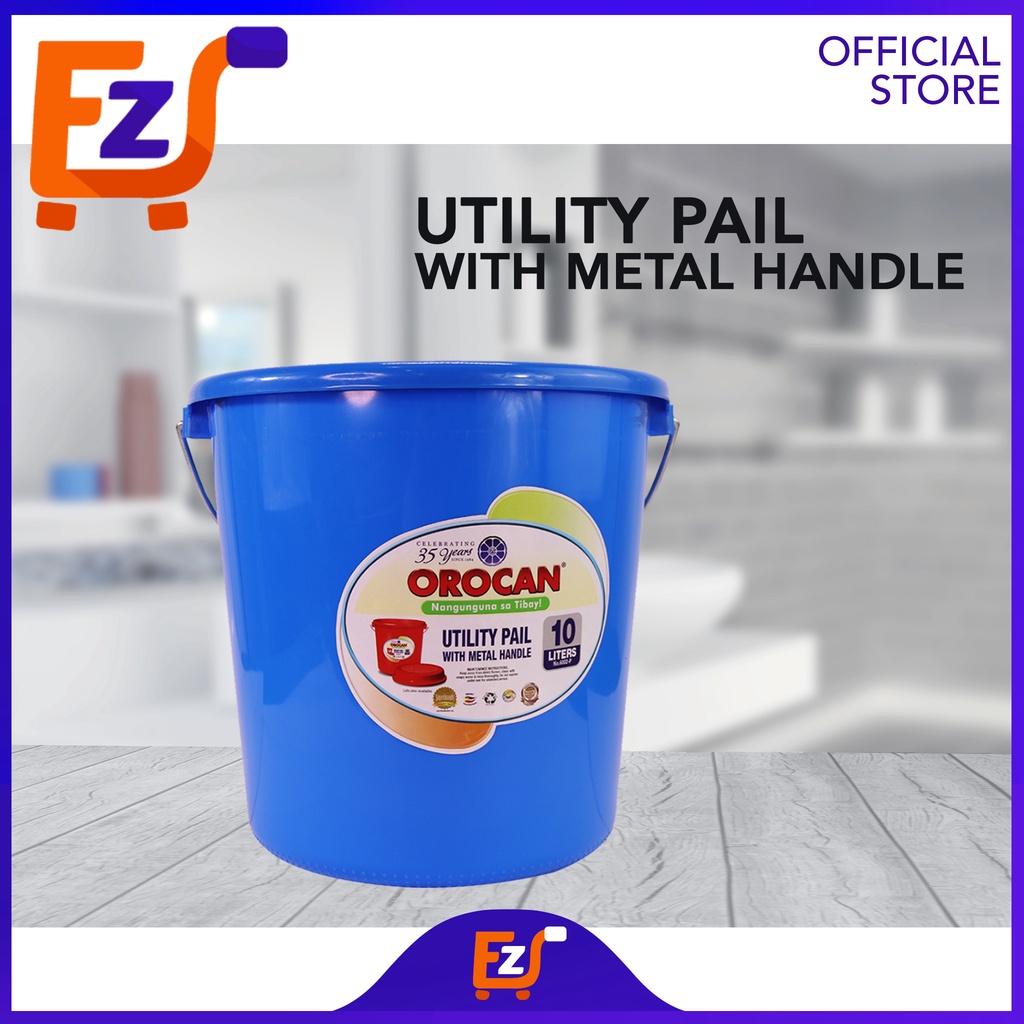 EZ DEAL Orocan Utility Pail with Metal Handle 10Liters 6002 Shopee