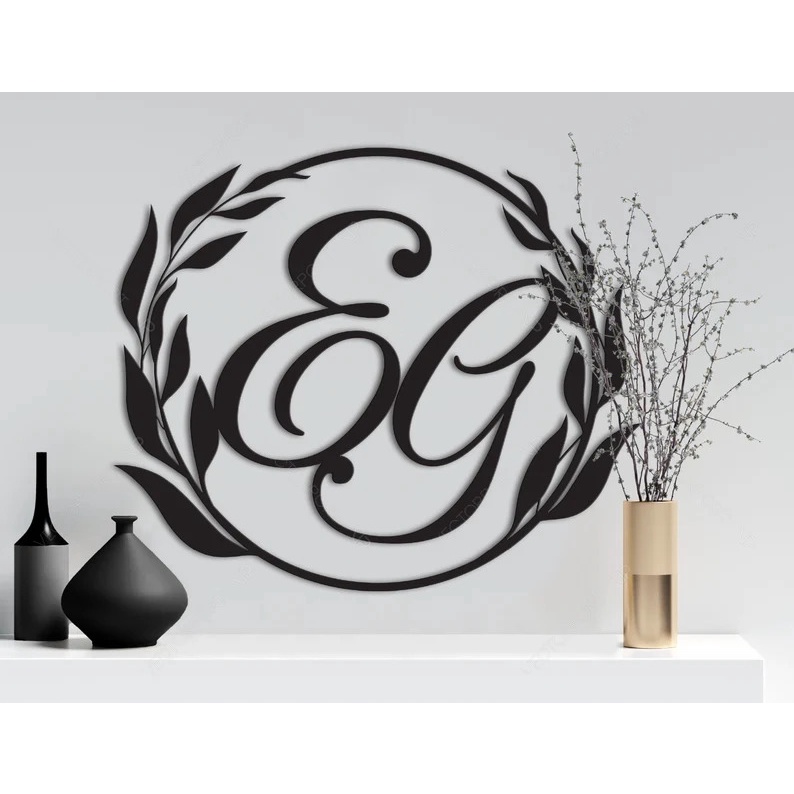 Letter Backdrop Monogram Wooden Personalize/Customize Monogram wooden 2 Initials for Wedding