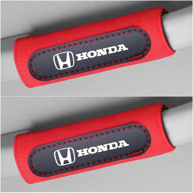 1/2pcs Honda Car Interior Roof Handle Protector Leather Car Armrest