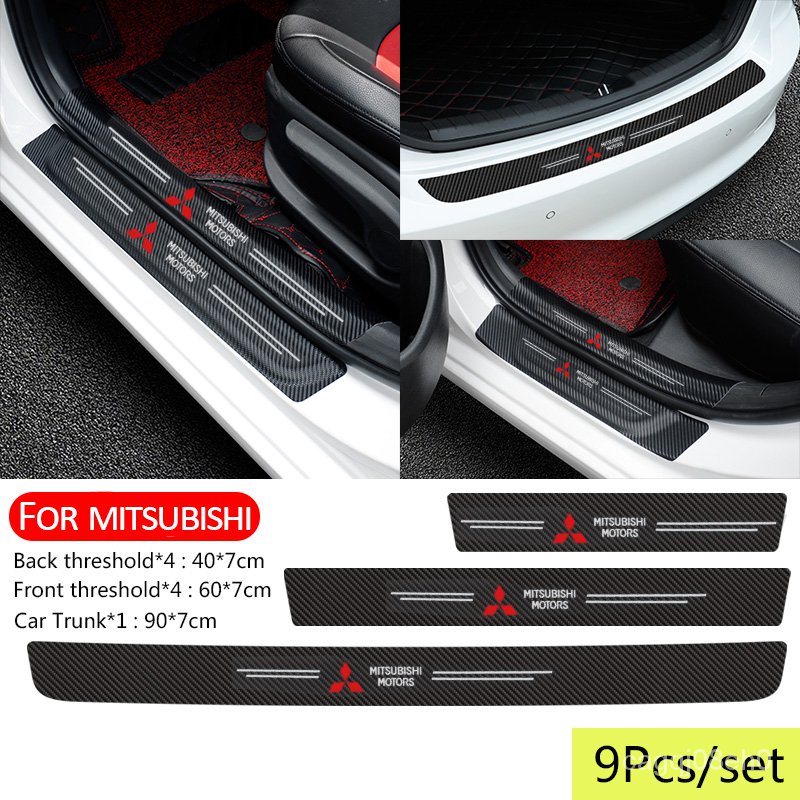 Car Door Threshold Protector Carbon Fiber Door Sill Decal For