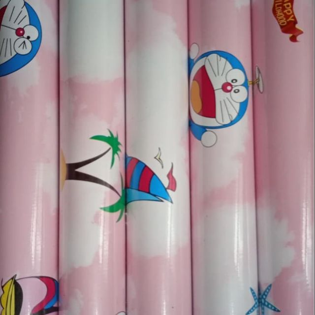 WALLPAPER DORAEMON PINK WITH CLOUDS Shopee Philippines
