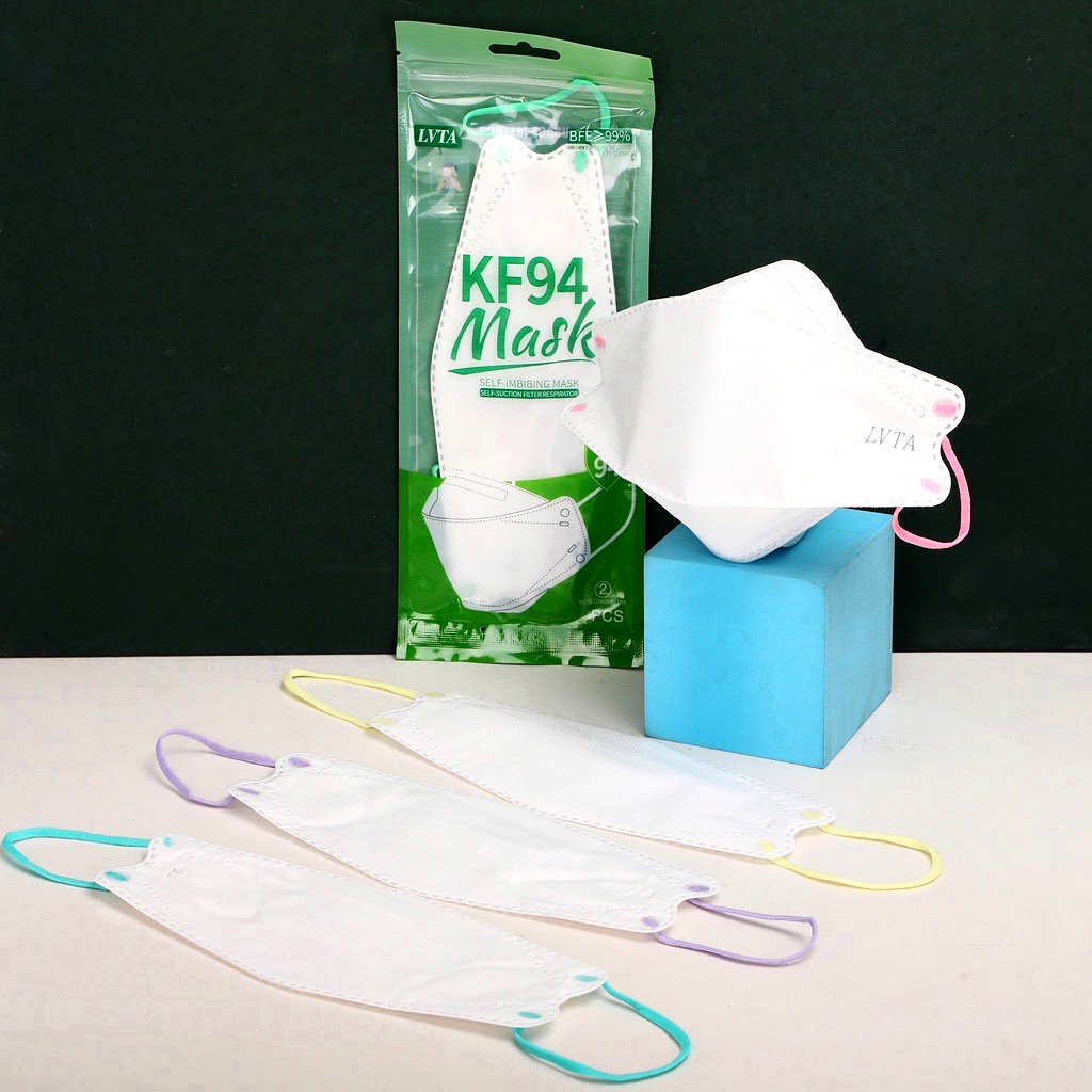 LVTA KF94 WHITE RAINBOW EAR LVTA KF94 Facemask 10PCS Premium Quality