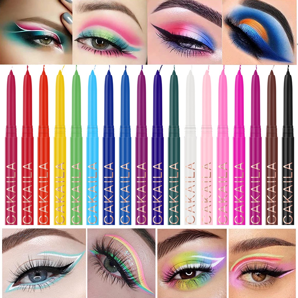 18 Colors Eyeliner Pencil / Colorful Eyeliner Gel Pen / Rainbow Glitter