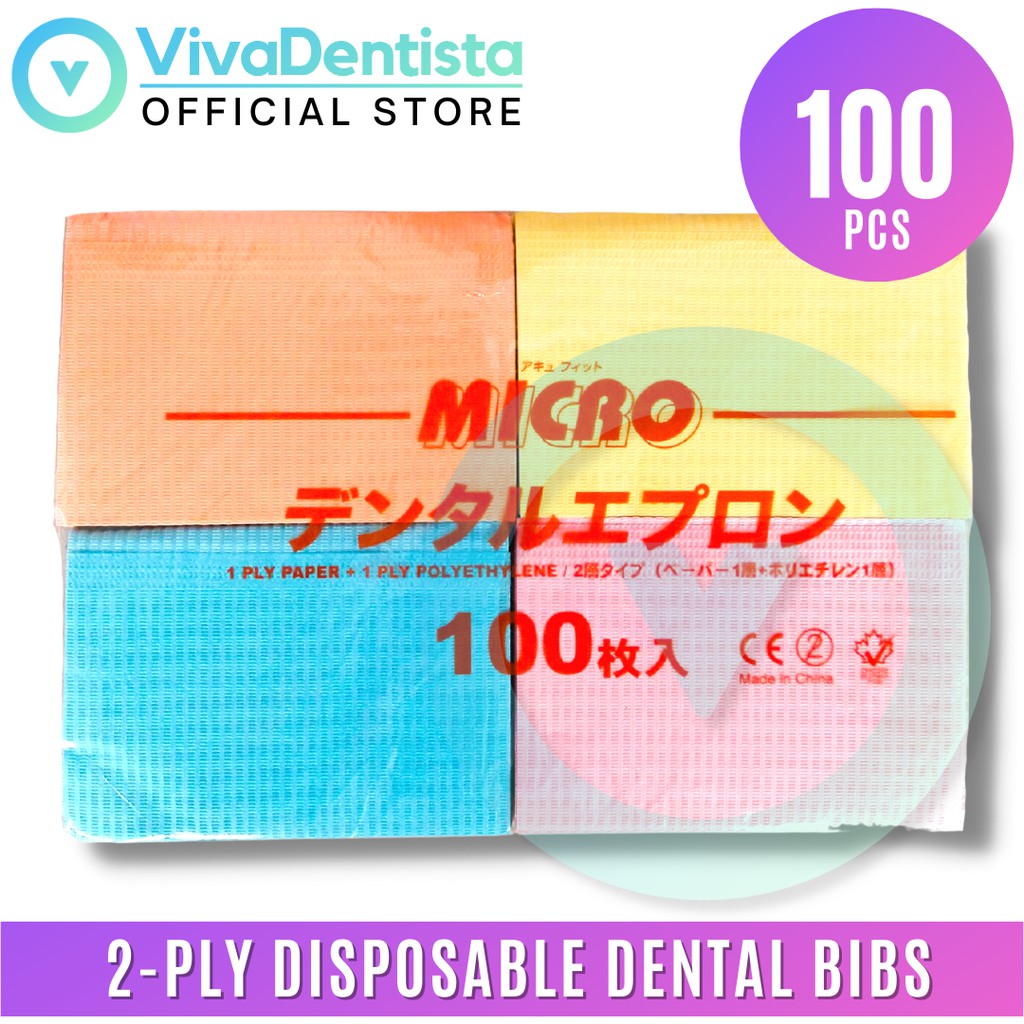Disposable Dental Bib Poly Bibs (100pcs) 3ply or 2ply Shopee Philippines