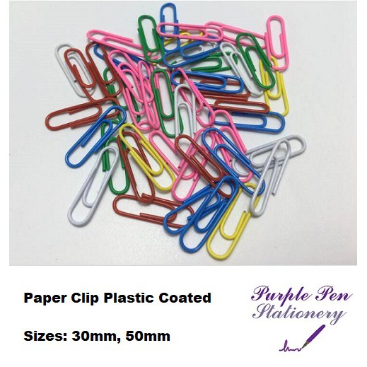 Paper Clip Plastic Coated Small (33mm) Big (50mm) Sold Per Box Shopee