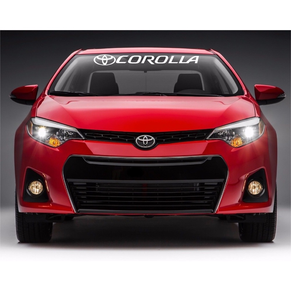 toyota corolla windshield banner vinyl decals stickers with 1 logo