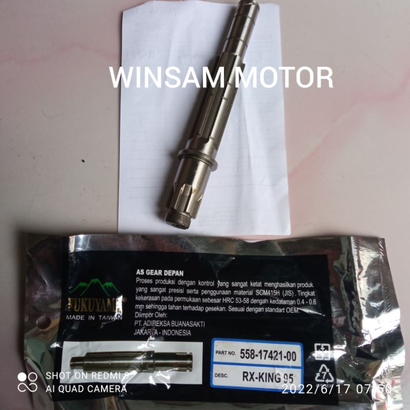 Axle gear Axle Front Axle RX king RXK Fukuyama Shopee Philippines